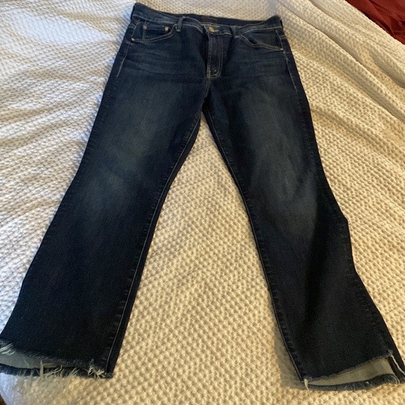 MOTHER INSIDER CROP STEP FRAY IN LOVE ON THE EDGE Hi Rise Raw Hem distressed dnm - Picture 14 of 14